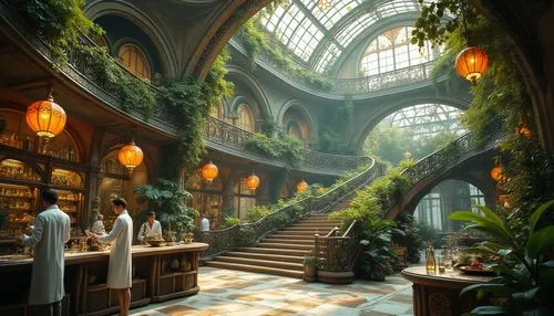 herbology,atriums,conservatory,emporium,chhatris,bibliotheque,victoriana,atrium,diagon,winter garden,amnh,reading room,wintergarden,harrod,descoteaux,rijksmuseum,driehaus,theed,bibliotheca,glyptotek,Photography,General,Realistic