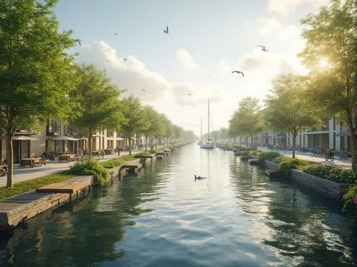 grand canal,canals,spaarne,terneuzen-gent canal,waterweg,dokkum,venetiaan,3d rendering,leiden,wijdenbosch,the netherlands,gracht,medemblik,vecht,europan,delft,waterfronts,houten,prinsengracht,zaandam,Photography,General,Realistic