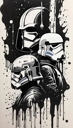 robocop,speeder,stormtrooper,droids,stormtroopers,wheeljack,Illustration,Black and White,Black and White 34