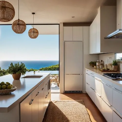 ocean view,kitchen design,modern kitchen,window with sea view,modern kitchen interior,kitchen interior,oceanview,oceanfront,countertops,big kitchen,plettenberg,seaside view,kitchens,fresnaye,tile kitchen,backsplash,kitchenette,kitchen counter,countertop,cocina,Photography,General,Realistic