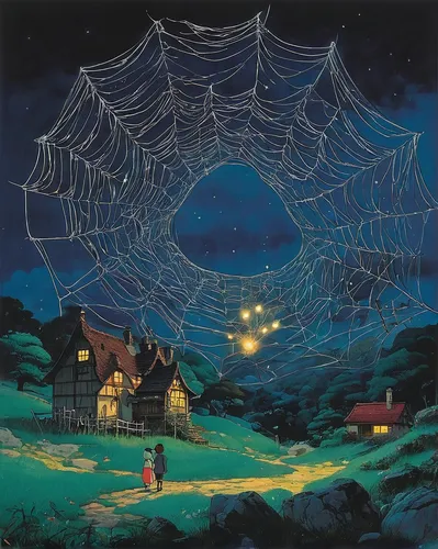 spider's web,cobweb,spider web,spiderweb,tangle-web spider,halloween poster,mood cobwebs,spider net,web,halloween scene,spider network,cobwebs,net-winged insects,spider silk,halloween illustration,arachnid,funnel web spider,children's fairy tale,halloween and horror,lantern string,Illustration,Japanese style,Japanese Style 14