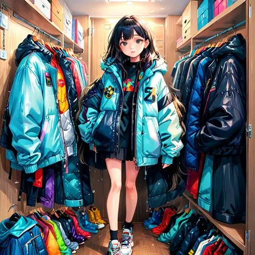 anime japanese clothing,school clothes,locker,closet,parka,clothes,Anime,Anime,General