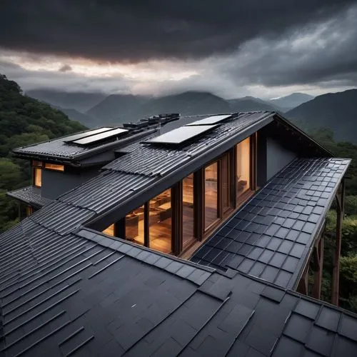 roof landscape,slate roof,wooden roof,house roofs,house roof,metal roof,folding roof,tungsha,solar panels,zumthor,house in mountains,tiled roof,roof panels,solar photovoltaic,asian architecture,house in the mountains,electrohome,roof tiles,grass roof,photovoltaic,Photography,Documentary Photography,Documentary Photography 21