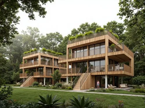 timber house,forest house,treehouses,passivhaus,wooden house,cubic house,house in the forest,dunes house,pavillon,tree house,frame house,treehouse,cohousing,garden elevation,cantilevers,tree house hotel,residential house,ecovillages,modern house,lohaus