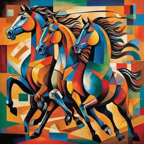 colorful horse,chevaux,caballos,cheval,caballo,racehorses,horses,vasarely,painted horse,horseplayers,pegasys,galop,caballus,lusitanos,equestrian,pendleton,horse riders,equines,man and horses,horseracing,Art,Artistic Painting,Artistic Painting 45