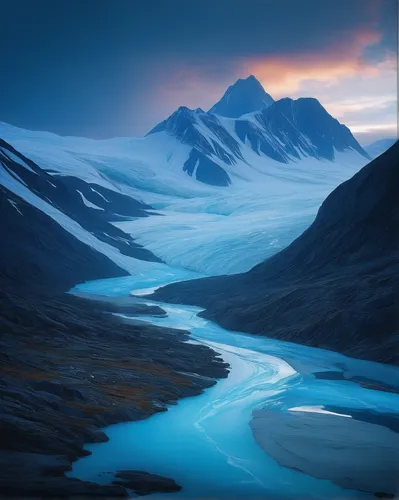 braided river,glacial melt,ice landscape,gorner glacier,glacial landform,greenland,baffin island,glacier,glacial lake,icefield parkway,the glacier,glacial,nordland,glaciers,alaska,glacier water,arctic antarctica,arctic,arctic ocean,mountain river,Conceptual Art,Oil color,Oil Color 11