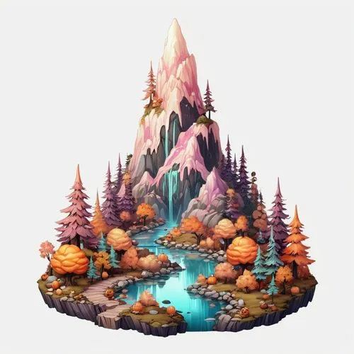 autumn mountains,autumn background,autumn icon,fall landscape,mountain scene,mountain world,Illustration,Abstract Fantasy,Abstract Fantasy 11