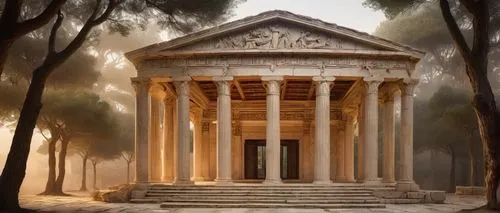 greek temple,temple of diana,zappeion,roman temple,egyptian temple,artemis temple,temple of hercules,tempio,mausolea,serapeum,metapontum,panagora,leptis,house with caryatids,baalbek,ancient olympia,peristyle,colonnaded,pillars,gennadius,Illustration,Abstract Fantasy,Abstract Fantasy 04