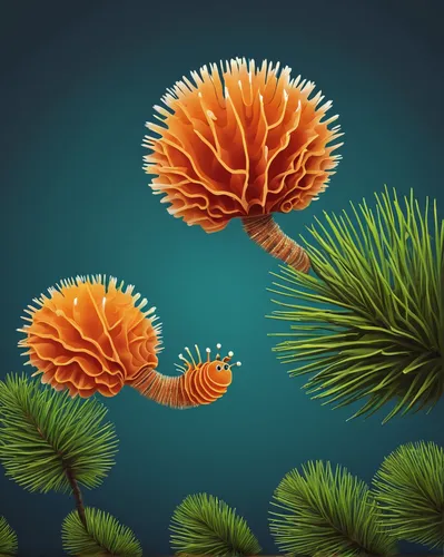 Write a humorous dialogue between two Christmas tree worms arguing about the best way to decorate their tree for the holidays.,sea anemone,sea anemones,feather coral,sea urchins,mushroom coral,meadow 