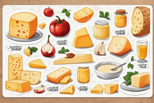 cheese plate,blocks of cheese,cheese platter,food icons,cheeses,cheese spread,cheese cubes,cheese slices,cheese sweet home,cheese graph,stack of cheeses,fruit icons,gouda cheese,fruits icons,gruyere,cuttingboard,emmenthal cheese,grana padano,parmigiano-reggiano,cheese bread,Unique,Design,Sticker