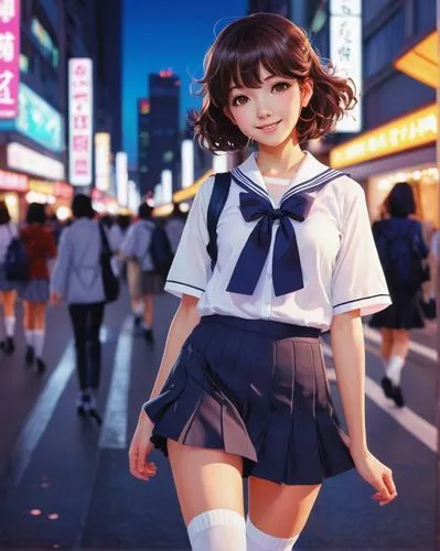 akiba,anime japanese clothing,akihabara,shibuya,yanmei,shinjuku,kantai collection sailor,harajuku,nanami,shimei,iku,japanese kawaii,akane,tokyo city,nanako,anime 3d,tokyo,kodori,shibuya crossing,tokio,Conceptual Art,Fantasy,Fantasy 19