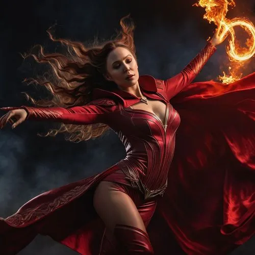 scarlet witch,fire siren,fiery,fire angel,wanda,red super hero,goddess of justice,captain marvel,fire dancer,fantasy woman,flame spirit,dancing flames,flame of fire,super heroine,firespin,pillar of fire,firestar,fire heart,the enchantress,woman fire fighter,Photography,General,Fantasy