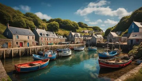 normandy,etretat,cornwall,honfleur,bretagne,normandie region,fishing village,bouillon,small boats on sea,cliffs of etretat,fishing boats,popeye village,harbour,france,boats,breizh,wooden boats,floating huts,boats in the port,clécy normandy,Photography,General,Fantasy
