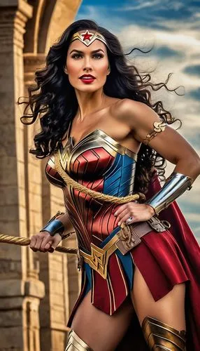 wonderwoman,wonder woman city,wonder woman,super heroine,super woman,fantasy woman,goddess of justice,warrior woman,female warrior,lasso,strong woman,wonder,strong women,woman power,mulan,asian costume,heroic fantasy,superhero background,woman strong,figure of justice,Illustration,Realistic Fantasy,Realistic Fantasy 13