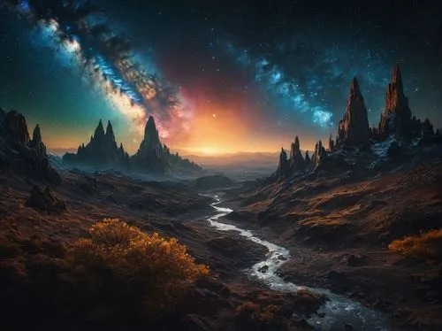 alien planet,alien world,fantasy landscape,fantasy picture,space art,exoplanet,Photography,General,Fantasy