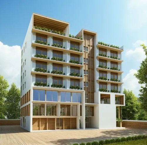 passivhaus,inmobiliaria,appartment building,immobilien,progestogen,plattenbau,residentie,arkitekter,3d rendering,europan,residencial,immobilier,architektur,wooden facade,penthouses,revit,houten,knokke,cubic house,residential tower,Photography,General,Realistic