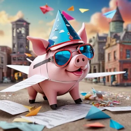 cartoon pig,kawaii pig,mini pig,pig,piggybank,suckling pig,Unique,3D,Panoramic