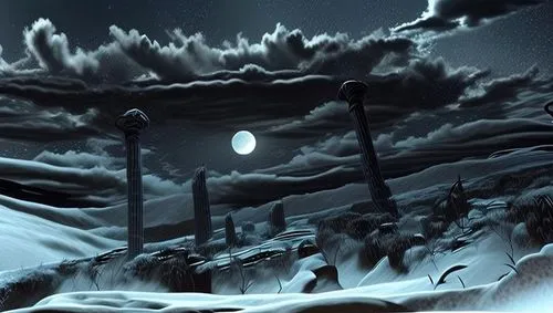 lunar landscape,night snow,moonlit night,cartoon video game background,winter background,midnight snow,night scene,snow landscape,snow scene,halloween background,fantasy landscape,moonscape,deep snow,snowy landscape,winter landscape,fantasy picture,christmas snowy background,moonlit,snowstorm,moon in the clouds