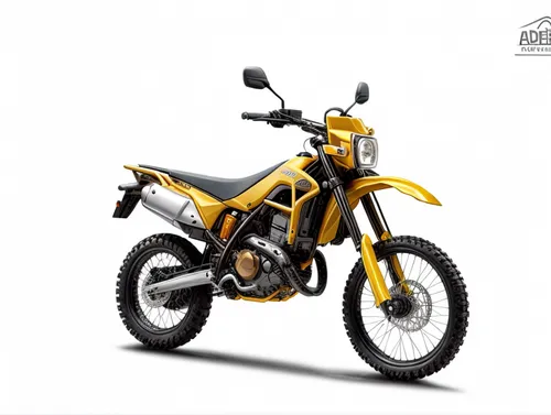 add desert background,the yellow and black dirt bike has no tires,motoinvest,electric motorcycle,bultaco,scrambler,minibike,supermini