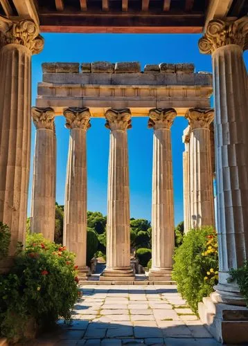 greek temple,doric columns,peristyle,temple of diana,paestum,temple of hercules,roman temple,janiculum,propylaea,gennadius,colonnades,roman columns,artemis temple,colonnaded,fori imperiali,panagora,columns,roman forum,leptis,kerameikos,Conceptual Art,Fantasy,Fantasy 29