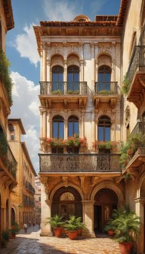 sapienza,tuscan,camondo,theed,townhouses,mizner,beautiful buildings,townscapes,parador,kotor,venetian hotel,dorne,occitan,provencal,asolo,balconies,baglione,montecasino,hacienda,haveli,Illustration,Paper based,Paper Based 23