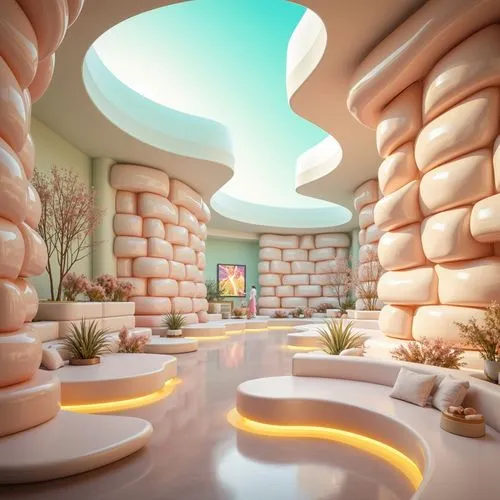 mushroom landscape,3d render,mushroom island,futuristic landscape,3d rendered,superadobe,cheese factory,3d mockup,igloos,background design,skylands,graecorum,serpentarium,3d fantasy,biospheres,inhabitation,biomes,caldarium,futuristic art museum,cubic house