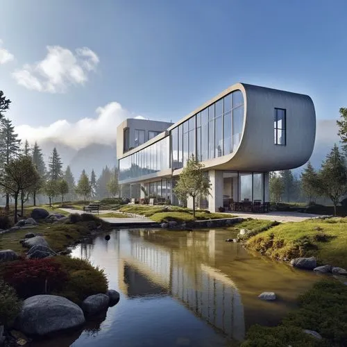 snohetta,cube house,arkitekter,home of apple,modern office,modern house,Photography,General,Realistic