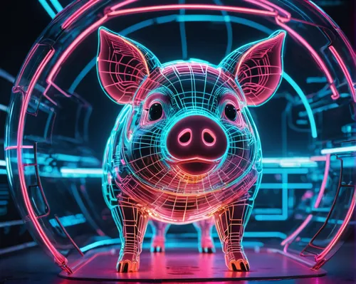 pig,kawaii pig,suckling pig,electric donkey,lucky pig,mini pig,circus animal,cinema 4d,neon sign,pork,piglet,year of the rat,neon body painting,babi panggang,piggybank,inner pig dog,electro,neon,wool pig,neon tea,Conceptual Art,Sci-Fi,Sci-Fi 04