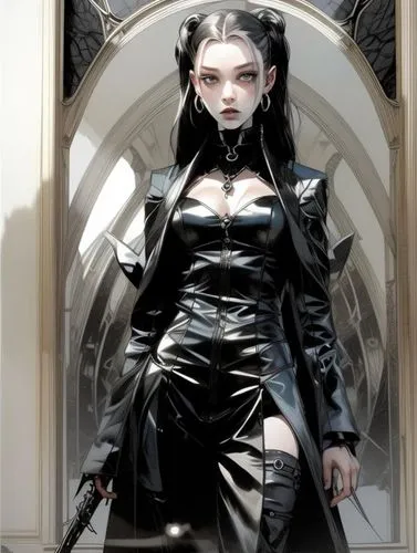 atrix,gantz,sindel,asami,witchblade,hela,dhampir,diamanda,villainess,domino,underworld,salander,gothicus,femme fatale,sci fiction illustration,aeryn,junji,zatara,vestal,abaddon