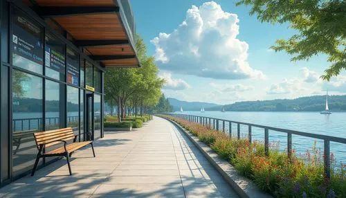 house by the water,waterfront,shorefront,walkway,dockside,boat dock,harborfront,3d rendering,houseboat,harborwalk,lake view,render,lakeside,boathouse,cryengine,houseboats,waterview,river side,waterside,the waterfront,Photography,General,Realistic