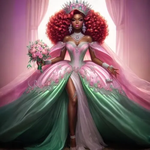 shangela,tiana,queening,oshun,pink diamond,allura,rosa 'the fairy,fairy queen,garnet,afrofuturism,monique,leontyne,latrice,rupaul,alexandrite,buika,flower girl,ball gown,persephone,azealia