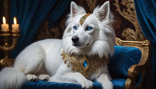 pharaoh,regal,white shepherd,royalty,borzoi,chinese imperial dog,royal,sakhalin husky,king caudata,grand duke,indian dog,emperor,canidae,berger blanc suisse,white dog,loki,west siberian laika,carpathian shepherd dog,east siberian laika,the ruler,Illustration,Paper based,Paper Based 05