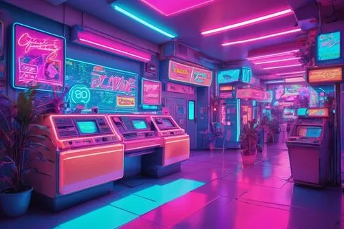 80s,arcade,retro diner,arcade games,arcades,80's design,arcade game,neon drinks,1980's,aesthetic,neon coffee,retro styled,jukebox,neon cocktails,neon arrows,cyberpunk,neon,retro,neon candies,game room,Conceptual Art,Sci-Fi,Sci-Fi 28