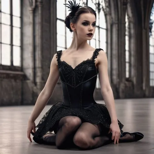 gothic dress,gothic fashion,gothic style,black swan,mourning swan,gothic woman,gothic,gothic portrait,ballerina,corset,victorian style,gothic architecture,dark gothic mood,ballerina girl,ballet master,swan lake,ballet dancer,evening dress,bodice,ballet tutu,Photography,General,Realistic