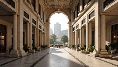 colonnades,louvre,theed,amanresorts,sapienza,neoclassical,colonnade,columns,the cairo,peristyle,pillars,difc,qasr al watan,louvre museum,marble palace,columned,atriums,gct,3d rendering,europe palace