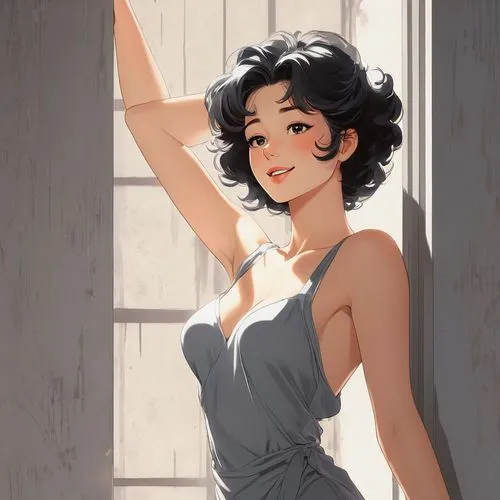 vettriano,fujiko,retro pin up girl,pin-up girl,retro girl,michiru,retro women,selina,pin up girl,retro woman,vintage girl,vintage woman,eldena,kawakami,rosalita,jasmine,50's style,diana,shimei,study,Illustration,Japanese style,Japanese Style 19