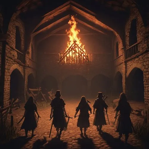 hall of the fallen,avantasia,witchfire,walpurgisnacht,door to hell,pilgrims,witch's house,blacksmiths,cauldrons,inquisition,pilgrimage,torchbearers,celebration of witches,korpiklaani,serjeants,volturi,riftwar,burning torch,firebrands,coven,Conceptual Art,Fantasy,Fantasy 31