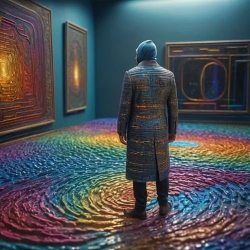 Explore "3D Art Painting" by the artist TanGora on DDG: https://deepdreamgenerator.com/ddream/tv9zwyb2doh -- a surreal gallery scene where the boundary between paintings and reality is blurred, featur