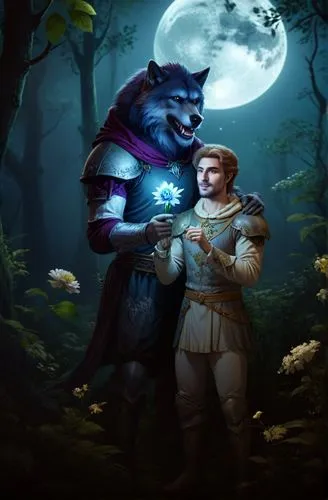 werewolve,thorgal,pugmire,fantasy picture,wolfsfeld,wolf couple