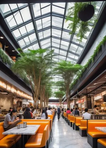 wintergarden,packinghouse,eataly,coteries,atriums,omotesando,new york restaurant,bobst,winter garden,masdar,dizengoff,northpark,patios,cafeterias,shophouse,loewy,boulud,alexandrium,longshan,outdoor dining,Conceptual Art,Oil color,Oil Color 19