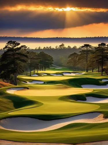 golf landscape,montgomerie,sunningdale,stableford,golf course background,pinehurst,merion,pebble beach,the golf valley,fairways,muirfield,golfcourse,old course,usga,oakmont,feng shui golf course,golf resort,interlachen,golf hole,broadstone,Illustration,American Style,American Style 12