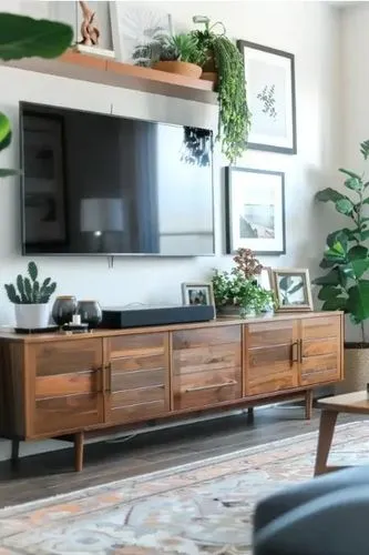 tv cabinet,credenza,mid century modern,mid century sofa,modern decor,living room modern tv,contemporary decor,danish furniture,apartment lounge,mid century,mid century house,modern living room,berkus,sideboards,livingroom,modern minimalist lounge,bonus room,family room,wooden shelf,sideboard