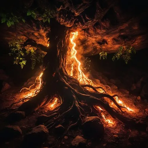 burning tree trunk,burnt tree,celtic tree,tree torch,magic tree,burning bush,dragon tree,tree and roots,tree of life,the roots of trees,firethorn,campfire,flourishing tree,dancing flames,forest fire,the japanese tree,fire background,fire wood,forest tree,pillar of fire,Photography,Artistic Photography,Artistic Photography 04