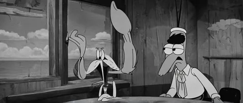 Write a humorous dialogue between Mr. Krabs and Squidward inside the Krusty Krab.,frankenweenie,animated cartoon,retro cartoon people,cartoon doctor,cartoons,abstract cartoon art,toons,american gothic