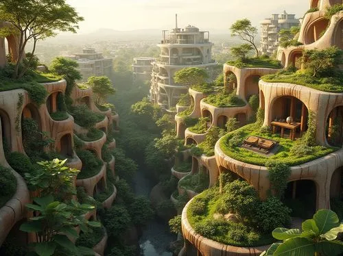 ecotopia,terraformed,futuristic landscape,ancient city,terraforming,topia,fantasy city,ecovillages,theed,terraformer,roof landscape,biomes,fantasy landscape,moss landscape,habitable,biopiracy,citadels,mushroom landscape,futuristic architecture,microdistrict,Photography,General,Realistic