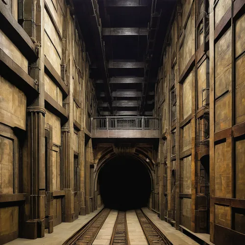 railway tunnel,canal tunnel,train tunnel,lötschberg tunnel,tunnel,wall tunnel,mine shaft,industrial tubes,air-raid shelter,underground cables,baggage car,cellar,railroad car,tank cars,passage,disused trains,portcullis,underground,bunker,freight car,Illustration,Retro,Retro 05