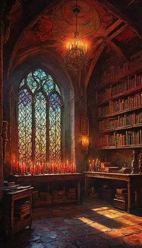 hogwarts,study room,diagon,reading room,dandelion hall,librarians,hall of the fallen,library,inglenook,old library,schoolroom,wizarding,scholar,academical,courtroom,bookshelves,classroom,flitwick,wands,scriptorium,Conceptual Art,Oil color,Oil Color 25