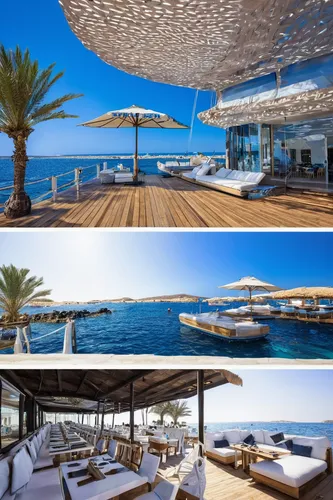 Blue marlin Ibiza UAE exterior and interior,the balearics,hotel barcelona city and coast,jumeirah beach hotel,club med,jumeirah,tenerife,ibiza,thatch umbrellas,beach restaurant,cyprus,balearic islands