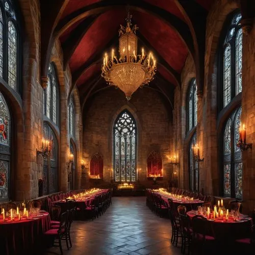 refectory,storkyrkan,rathskeller,hogwarts,restaurant bern,dining room,cloisters,maulbronn monastery,cloister,candlelights,medieval,hall of the fallen,verkerk,rathauskeller,ouderkerk,binnenhof,wedding hall,ornate room,dracula's birthplace,fine dining restaurant,Art,Classical Oil Painting,Classical Oil Painting 43