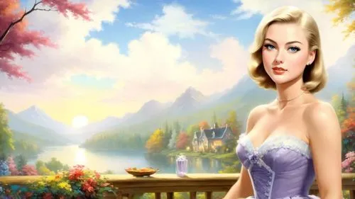 cartoon video game background,retro pin up girl,landscape background,the blonde in the river,pin-up girl,connie stevens - female